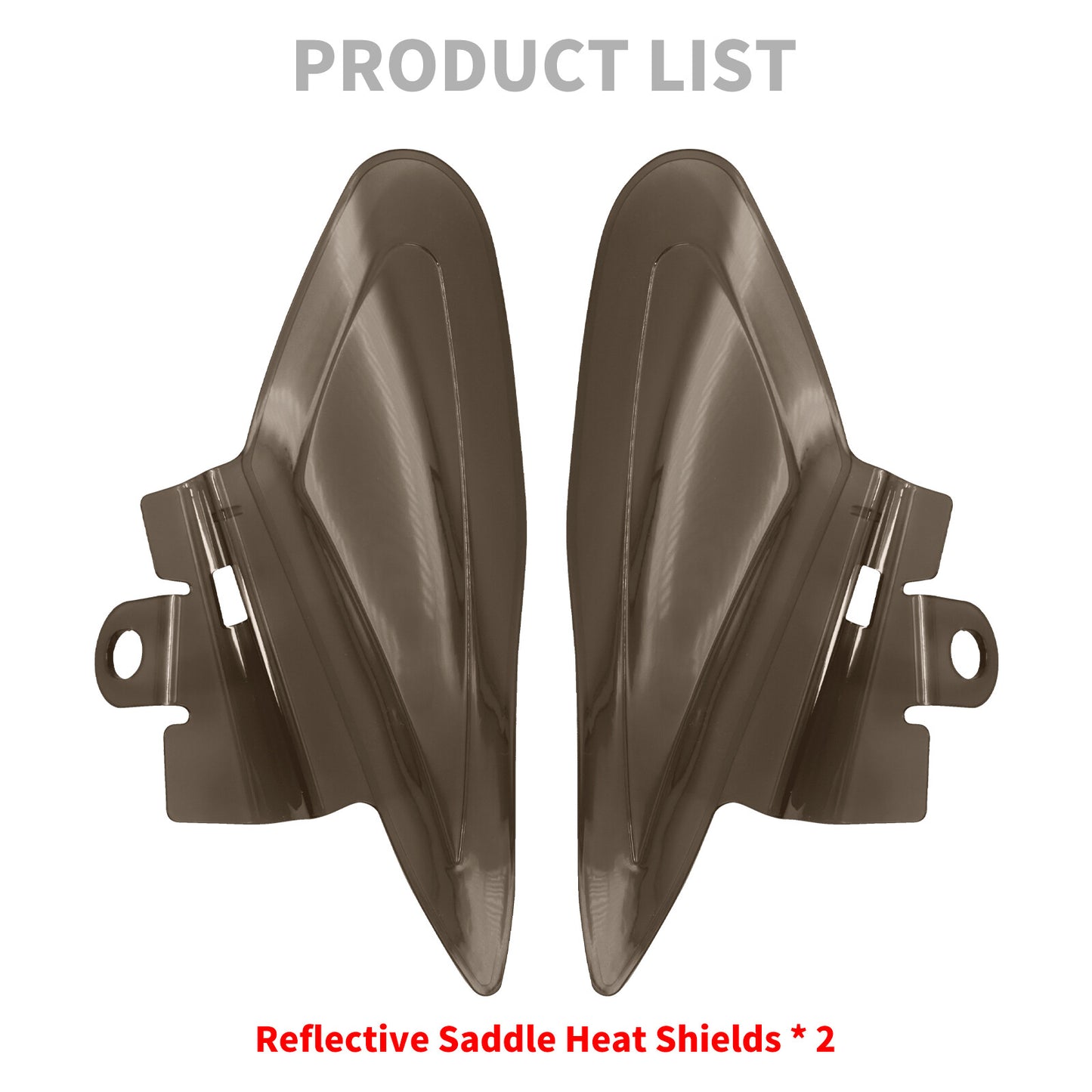 Smoke Reflective Saddle Heat Shields For Indian Chief Chieftain Roadmaster 14-22