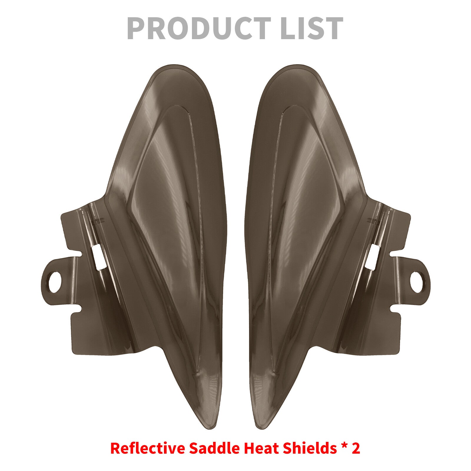 Smoke Reflective Saddle Heat Shields For Indian Chief Chieftain Roadmaster 14-22