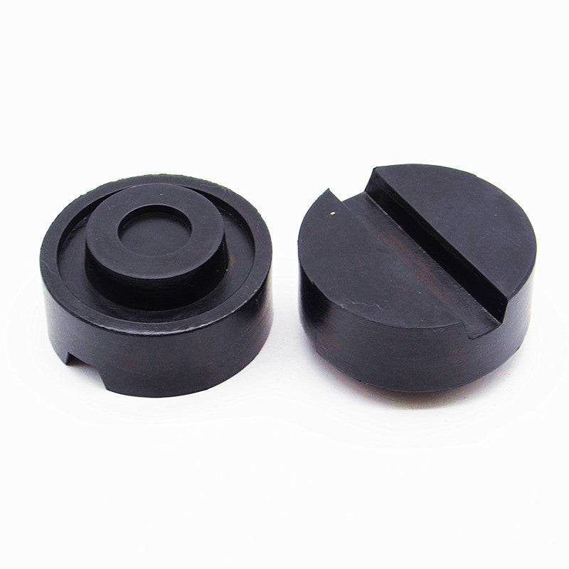 2x 6533mm Black Car Truck Slotted Frame Hydraulic Floor Jack Rubber Pad Adapter