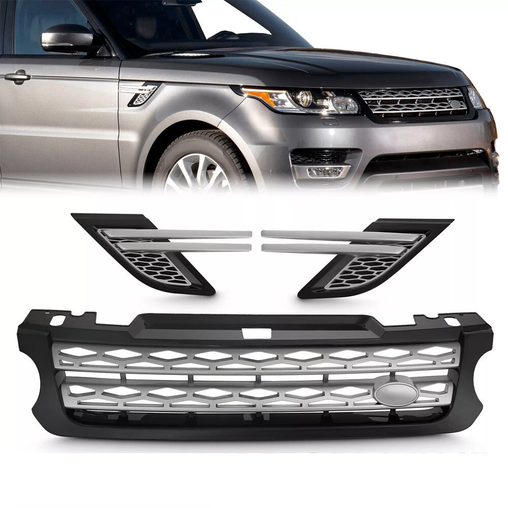 3X Front BumperGrille W/Side Air Vent for Land Rover for Range Rover Sport 2014-2017