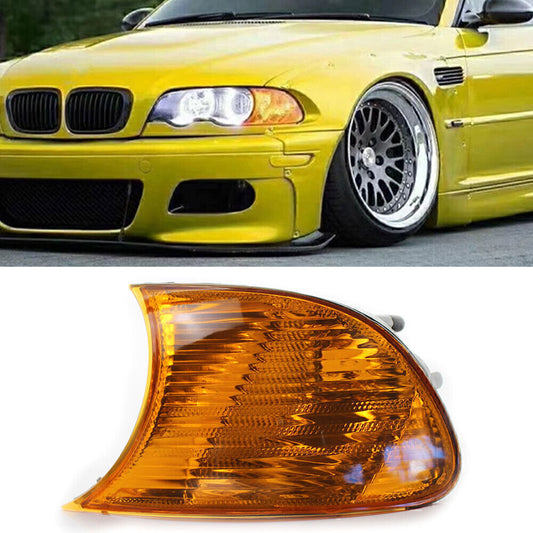 Front Left Turn Signal Light With Yellow Lens for BMW E46 3-Series 2DR 2000-2001