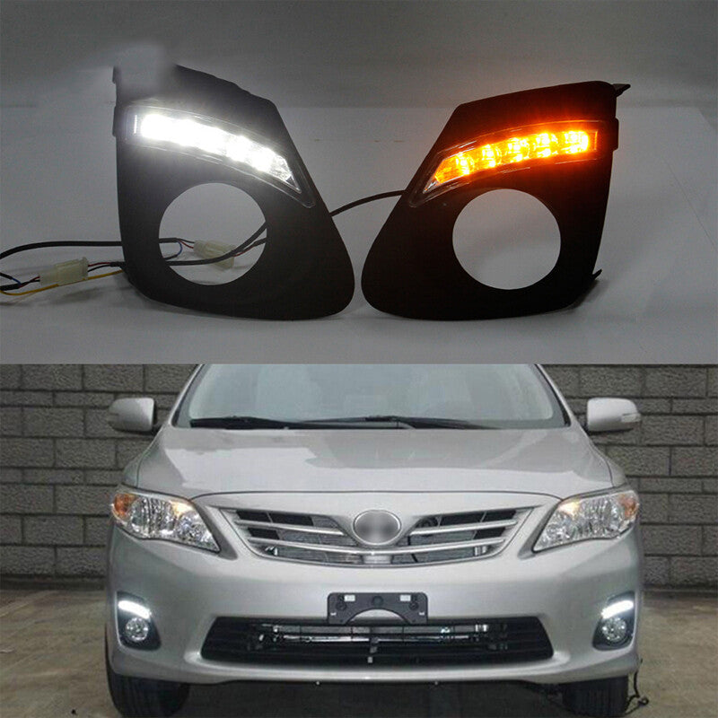 For 2011-2013 for Toyota for Corolla DRL LED Fog Light Signal Lamp Daytime Running Light
