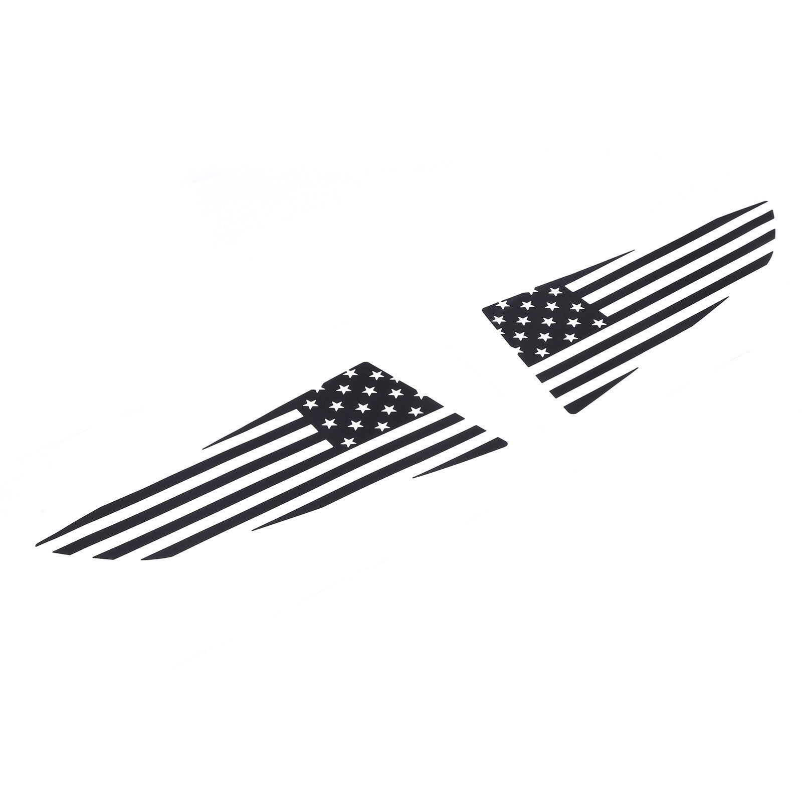 Suitable for 2014-2019 C7 for Corvette window American flag decal stickers on both sides in black. Q