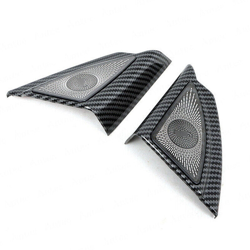 For Toyot@a Highlander 21-2023 Carbon Fiber ABS A Post Speaker Frame Cover Trim n