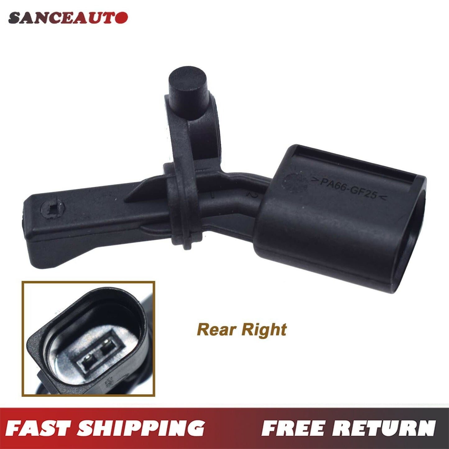 Right rear ABS wheel speed sensor for Polo 2003 - 2006 Lupo CrossFox 6Q0927808B- n