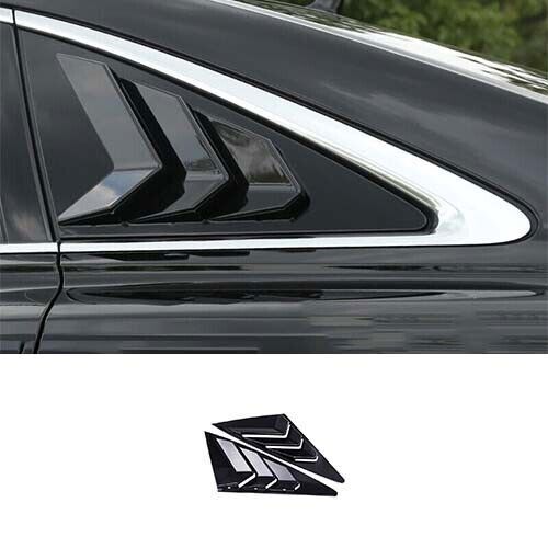 Gloss Black Window Louver Shutter Trim for Audi A6 S6 2012-2018 Side Vent Scoop