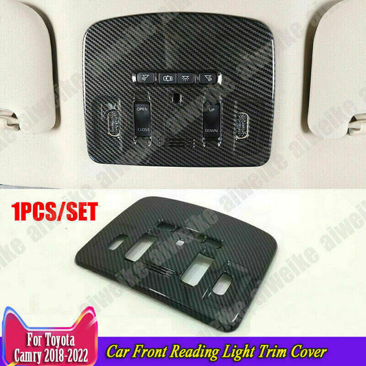Carbon Fiber ABS Front Reading Light Lamp Trim Cover for Toyota for Camry 2018-2022