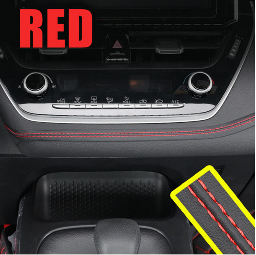 Leather trim strips for automotive interior door edges and dashboard molding trim strips