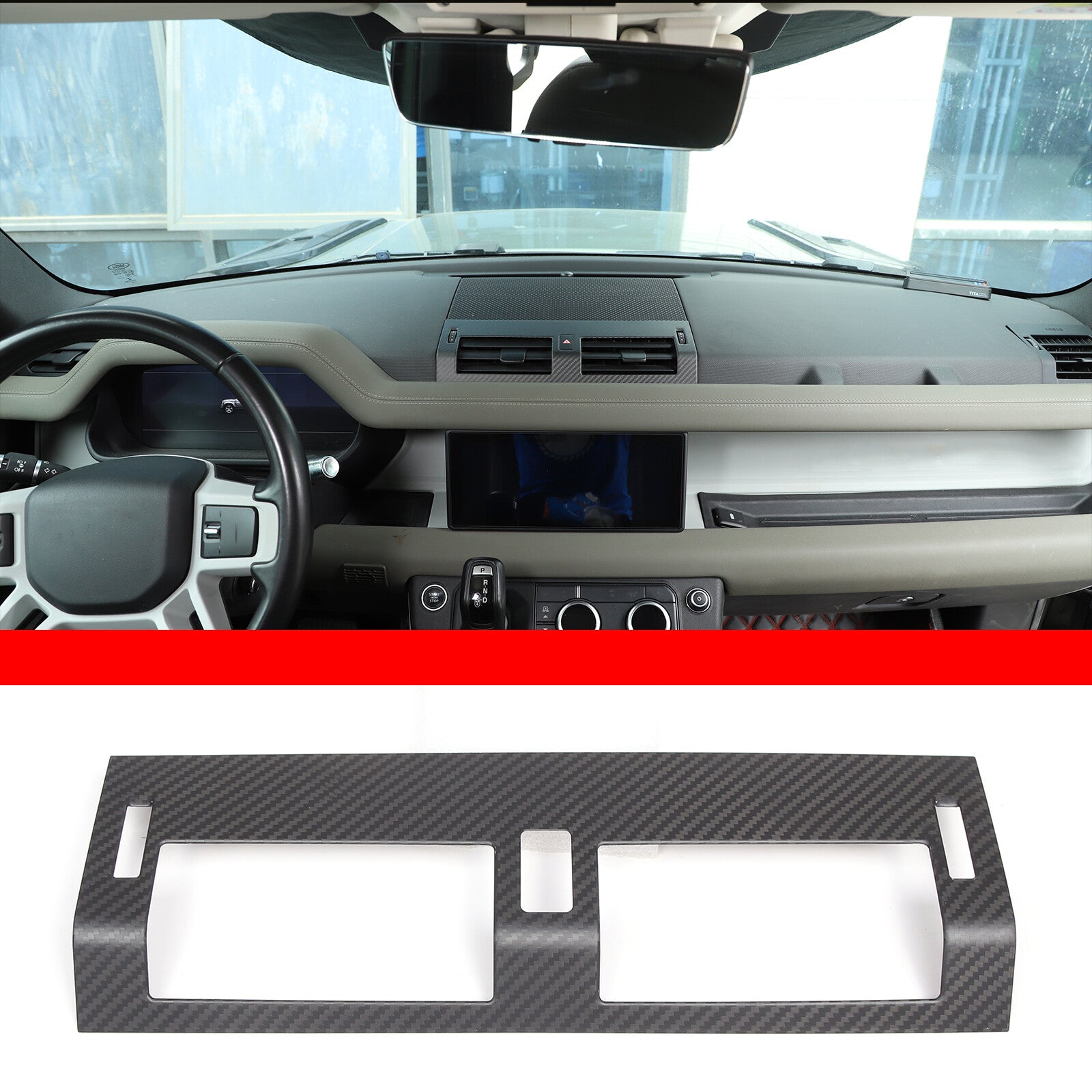 Carbon ABS Front Bumper Center Grille Stripe Trim for Subaru Crosstrek 2023 2024- v