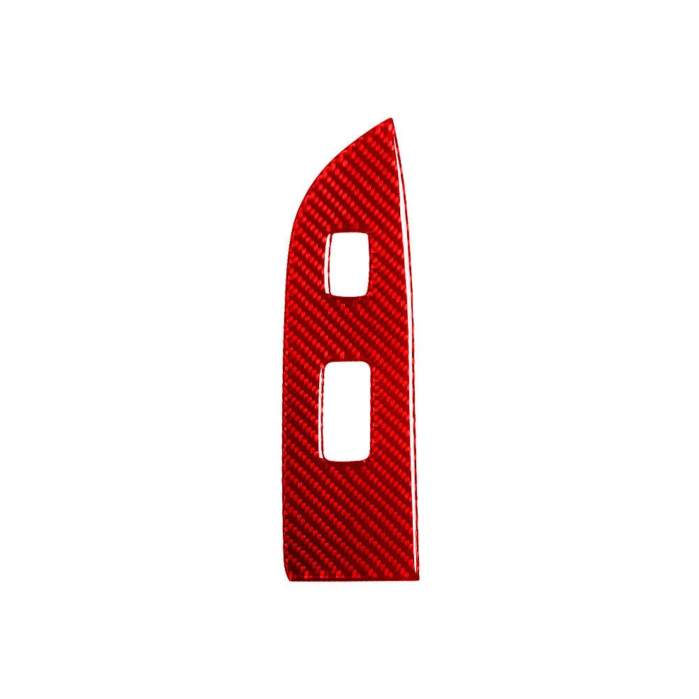 Red Carbon Fiber Rear Window Lift Control Cover Trim for Lincoln for Navigator 07-14 v