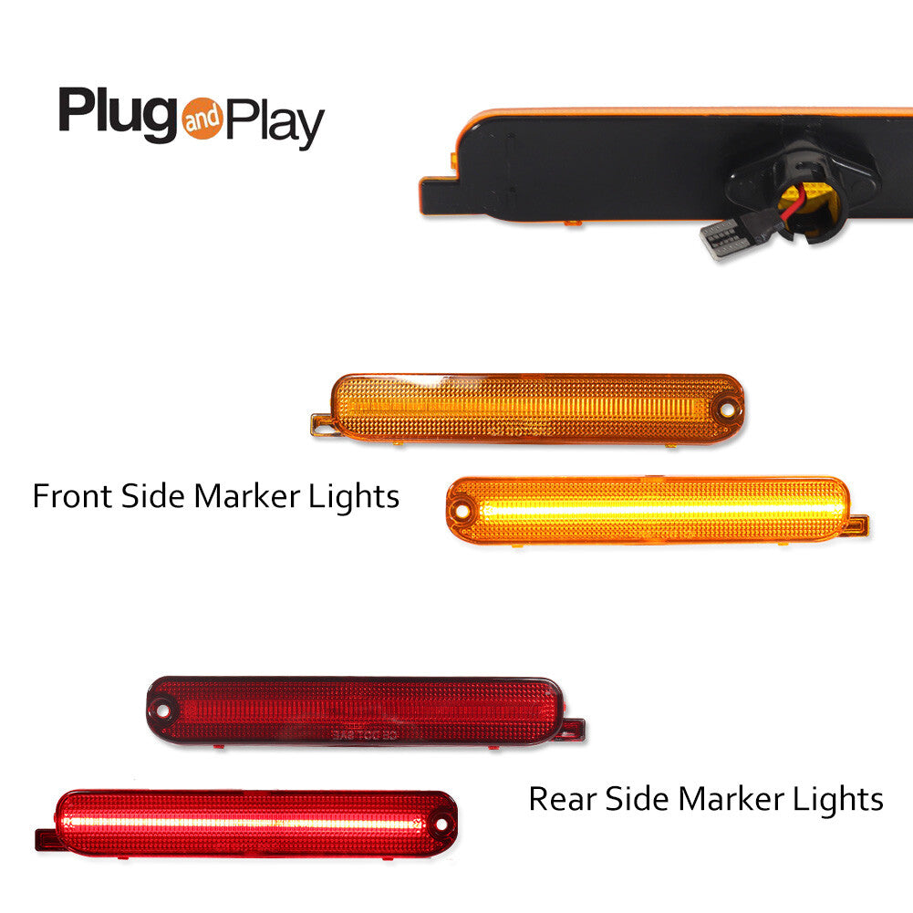 (2) Amber (2) red LED side marker lights suitable for 95-01 Lumina and 95-99 Monte Carlo- v