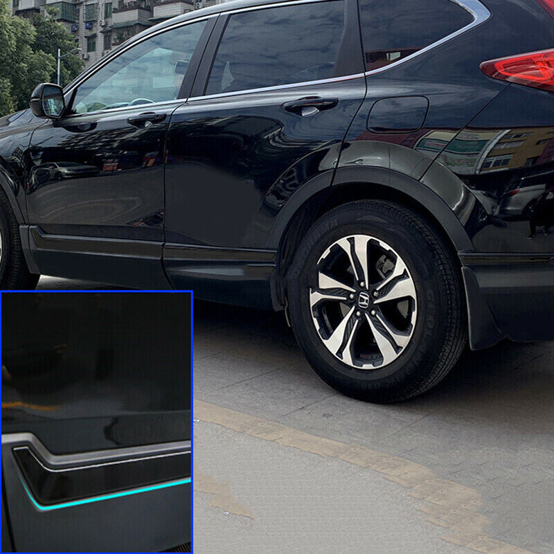 Black Titanium Side Door Body Molding Cover Trim 6p for Honda CR-V CRV 2017-2022