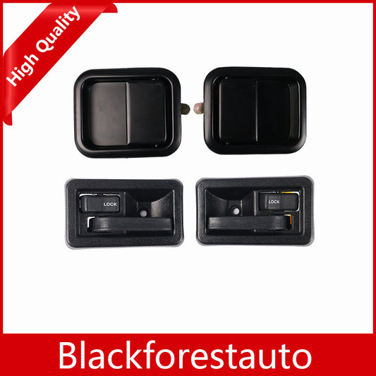 Interior  Exterior Door Handle Kit Front LH and RH Side Fits for Jeep for Wrangler TJ Q