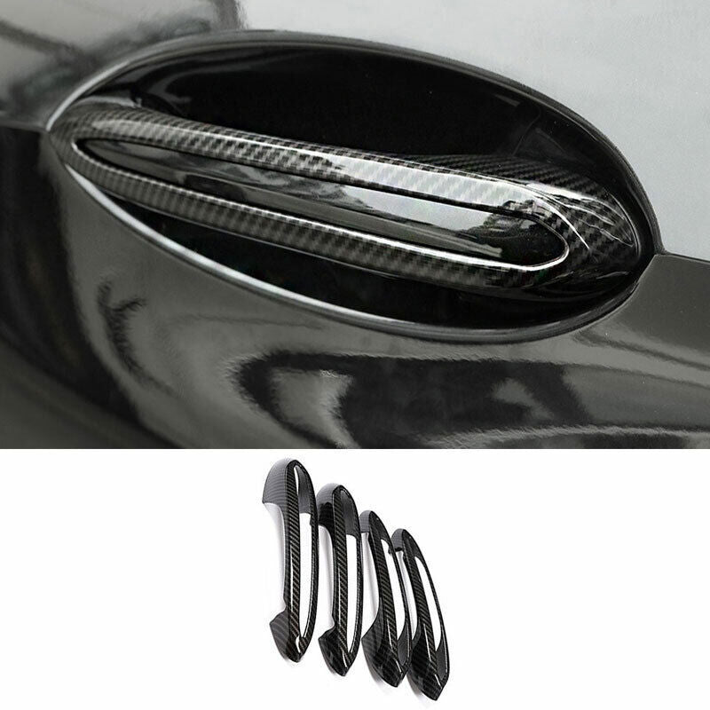 ABS Carbon Fiber Exterior Outside Door Handle Cover Trim for BMW X5 G05 2019-23