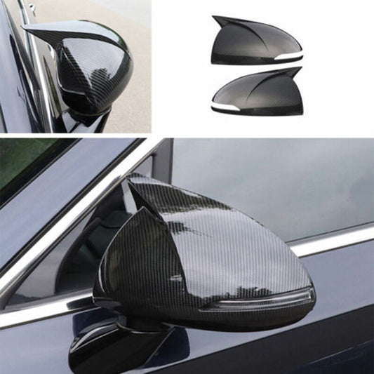 for Hyundai Sonata 2020-2023 Carbon Fiber Horn Side Rear View Mirror Cover Trim