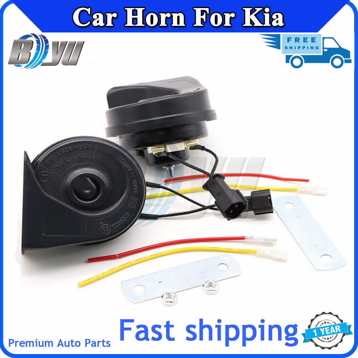 Dustproof, loud car horn, 12V, 110db, Teflon coating technology suitable for Kia waterproofing. v