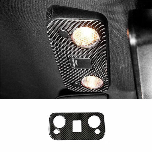 for Ford for Mustang 2015-2022 Real Carbon Fiber Front Reading Light Lamp Frame Trim