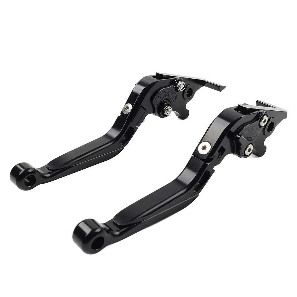CNC Folding Extendable Brake Clutch Levers for Suzuki GSXR600 GSR750 Black Q
