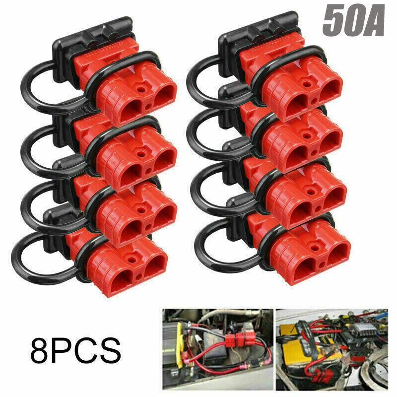 Car battery quick-connect/disconnect plug winch connector 50A 600V 8x 12V- n