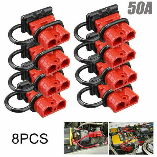 Car battery quick-connect/disconnect plug winch connector 50A 600V 8x 12V- n