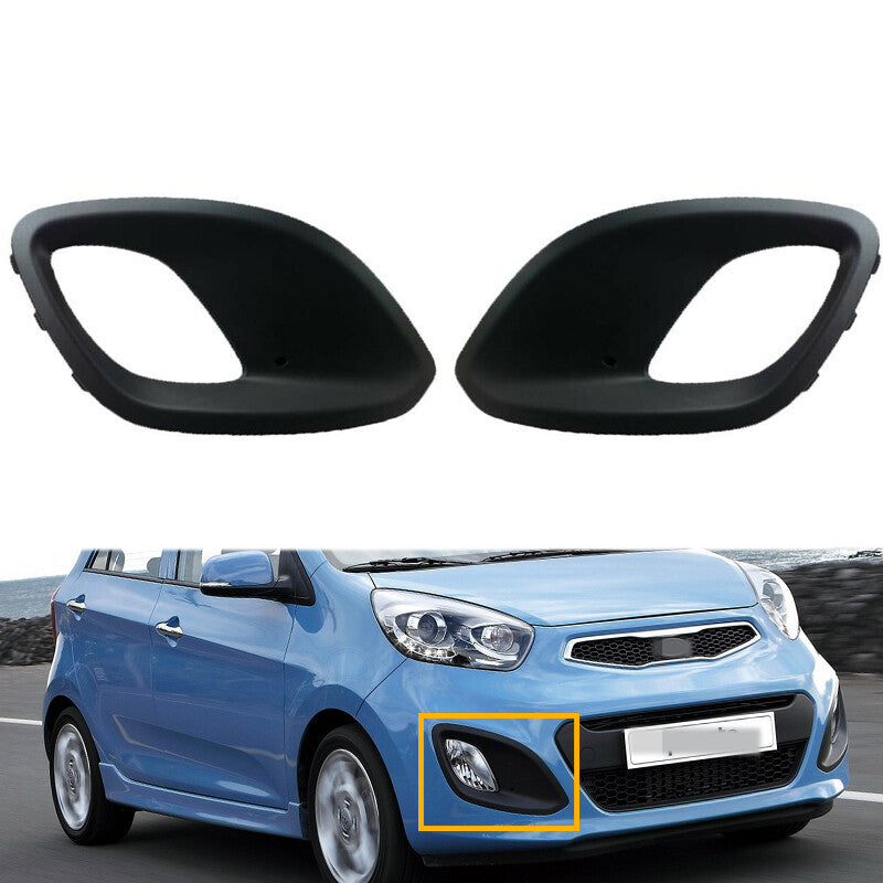 for KIA Picanto 2011-2015 Left Right Front Bumper Fog Light Cover Trim