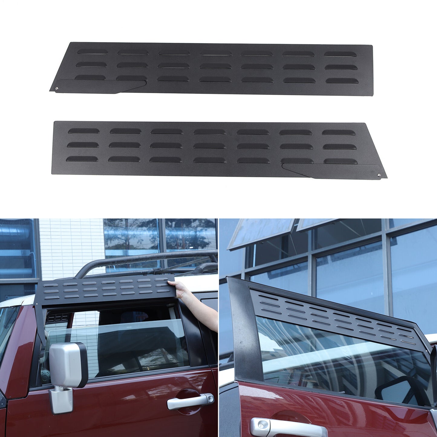Rear door window Louver vent panel trim suitable for Toyota FJ Cruiser 2007 - 2021