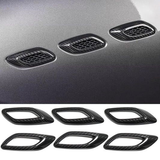 Carbon Fiber Look Side Air Vent Fender Cover Trim for Maserati for Levante 2016-2021
