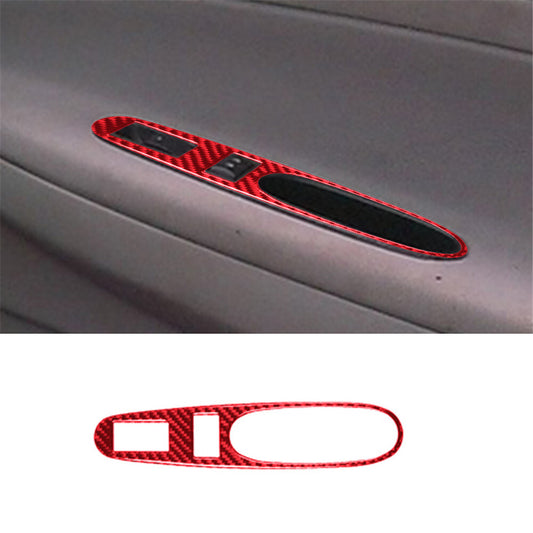Red Carbon Fiber Central Console Cover Trim For 86 for Subaru BRZ 2016-2020 v