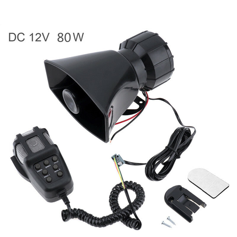 Car High Loud 7 Sound Horn 12V MIC Microphone Loud Speaker Speeches Horn