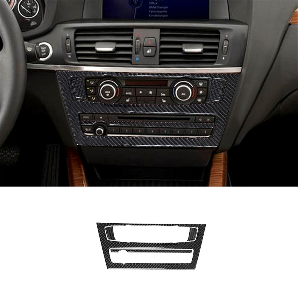 Carbon Fiber Gear Shift Transmission Suround Cover Trim For 2014-2017 for Fiat 500L v