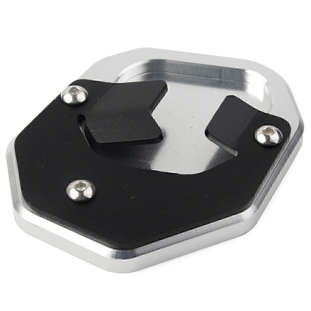 CNC Kickstand Side Stand Enlarger Plate for YAMAHA Tenere 700 2019 Silver Q