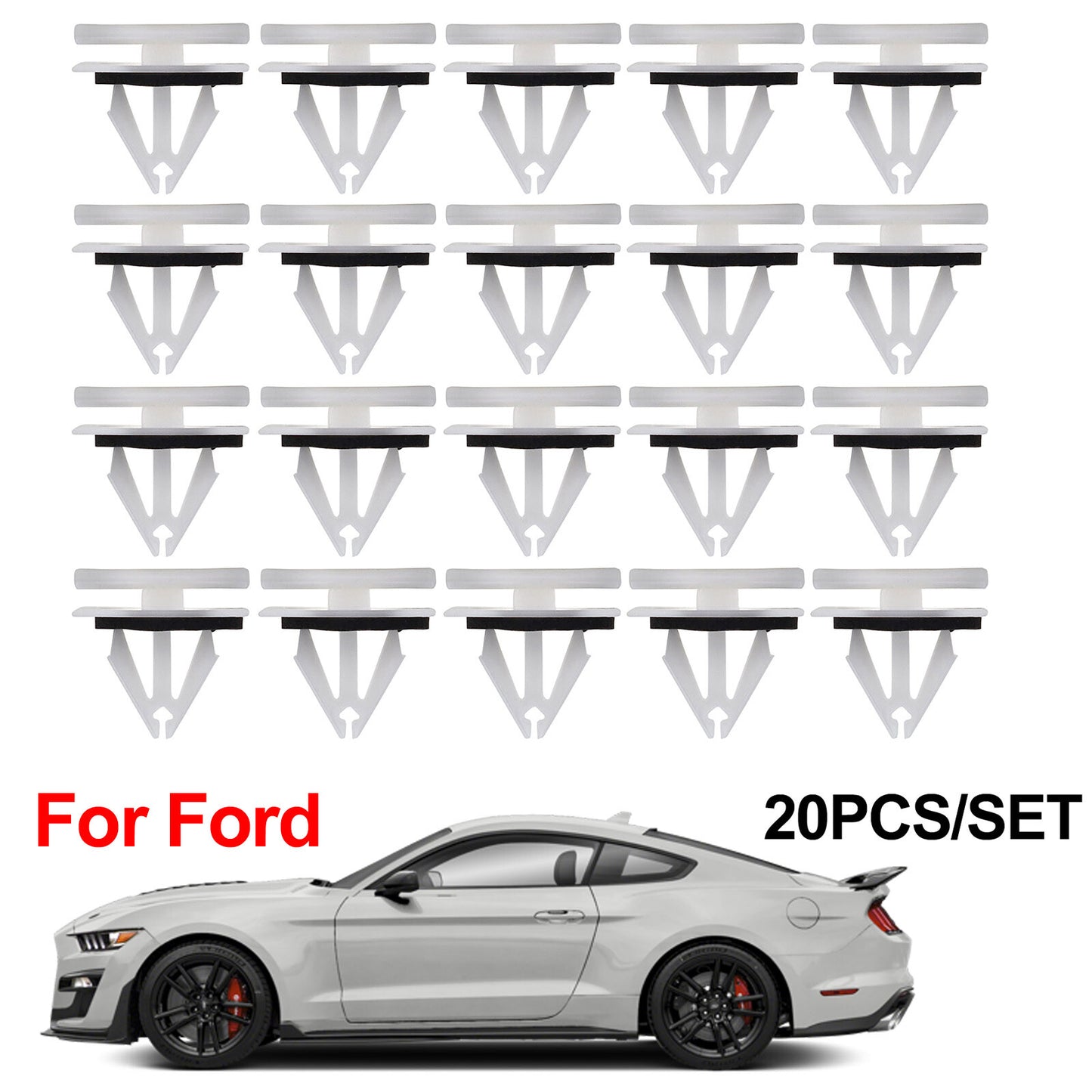 20PCS  for ford  F150 for Mustang Edge Side Skirt Sill Rocker Panel Clips Rivet NEW