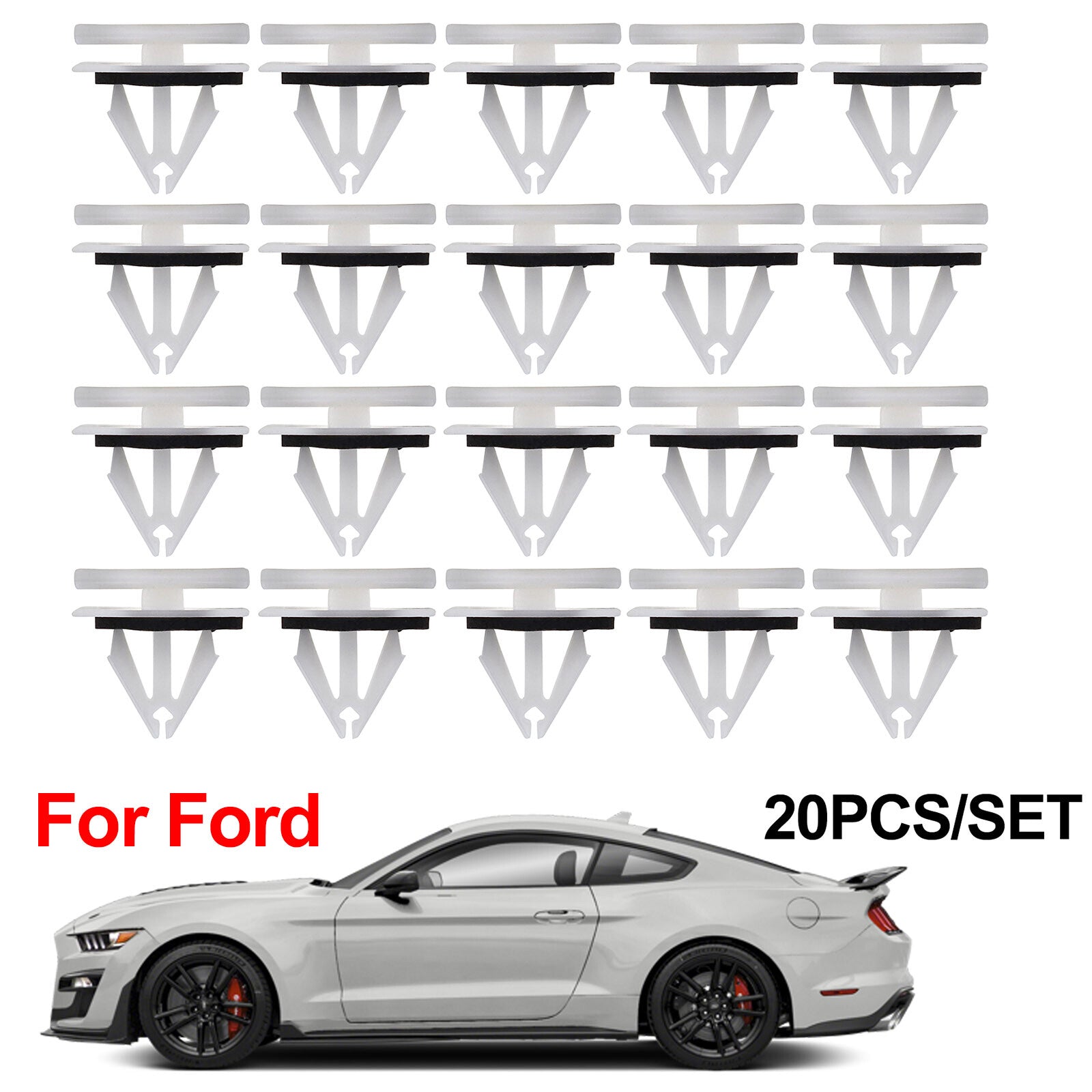 20PCS  for ford  F150 for Mustang Edge Side Skirt Sill Rocker Panel Clips Rivet NEW