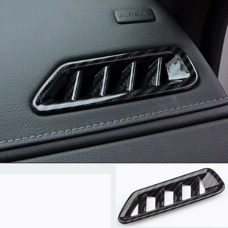 for Benz E-Class 2016-2021 Carbon Fiber Car Console Armrest Button Cover Trim 2X v