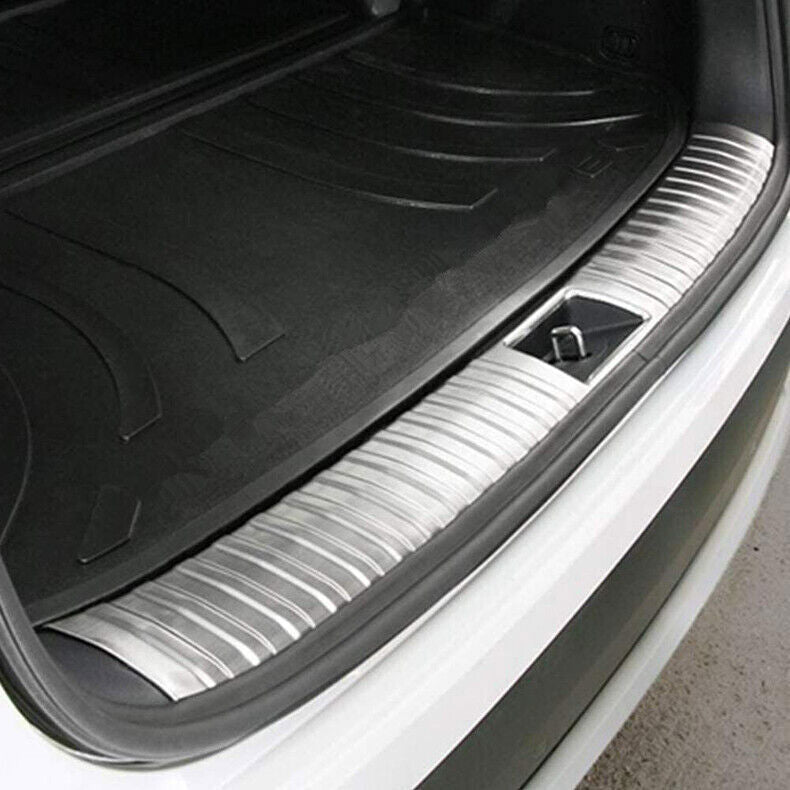 Silver Steel Rear Bumper Sill Protector Plate for Hyundai Palisade 2020-2022