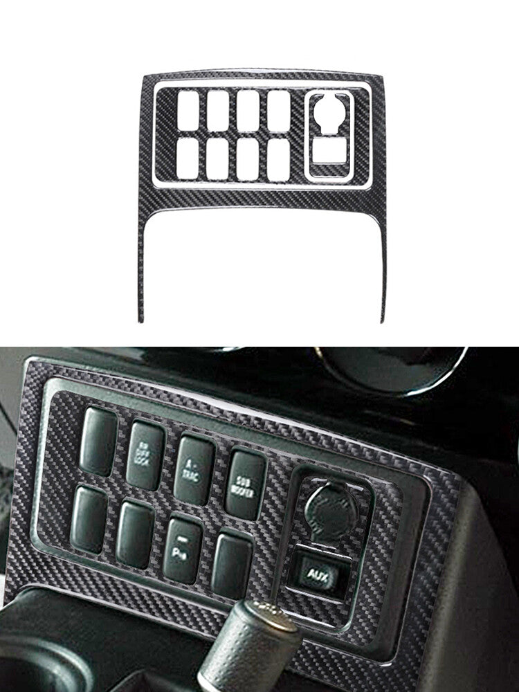 9X Red Carbon Fiber Center Console 4WD Cover Kit For Colorado 04-12/ for Canyon 05-12 v