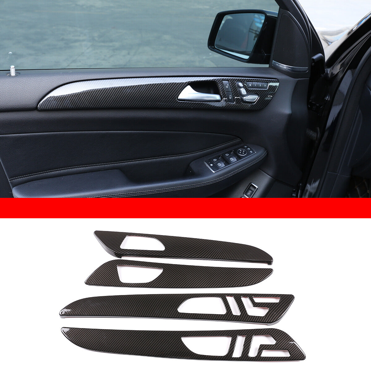 4-piece ABS interior door panel trim strips suitable for 2013-2019 GLE GLS ( ) n
