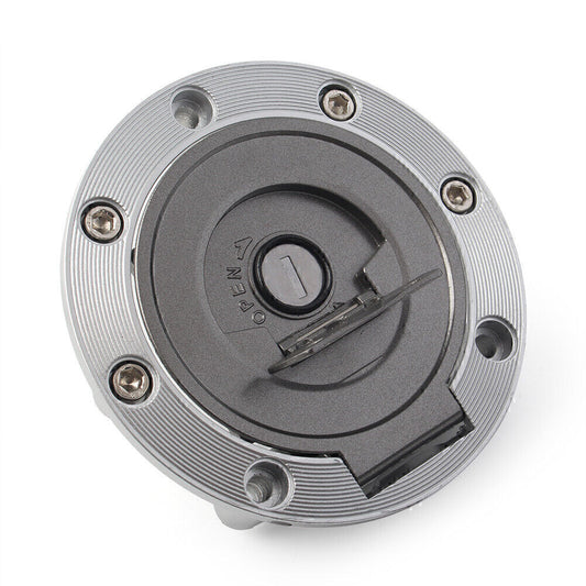 Motorcycle Fuel Gas Tank Cap Cover Lock w/Key Fits for Yamaha YZF R1 R6 YZF 600 750 Q