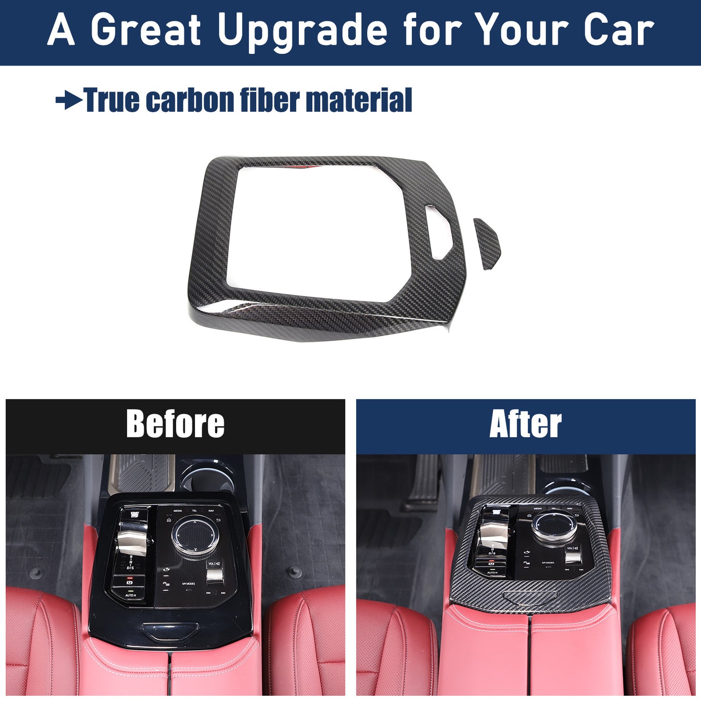 carbon fiber center gear shift cover kit for 5 2024+ n
