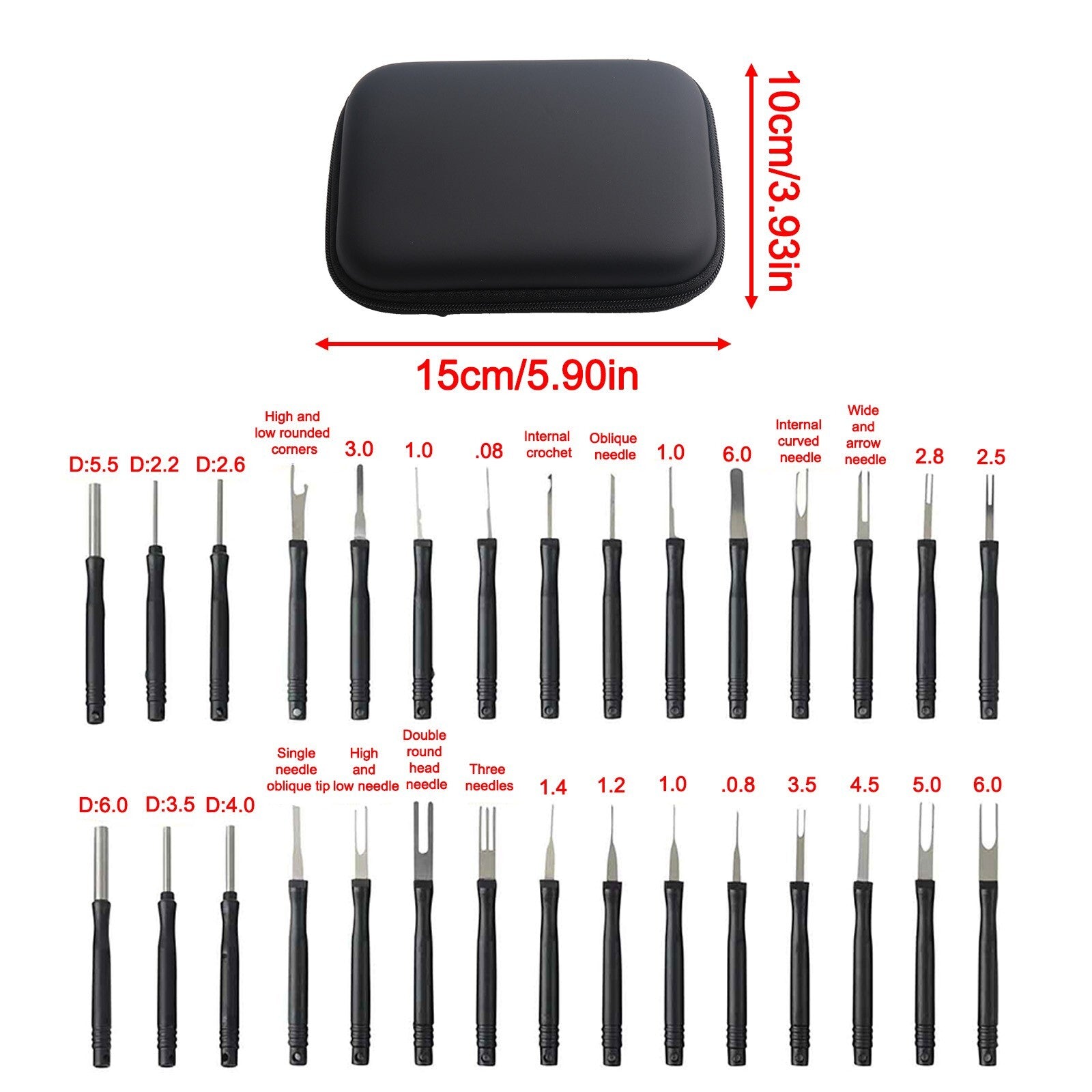 30PS Car Cable Plug Removal Tool Pin Extractor Repair Remover Key Tools with Box