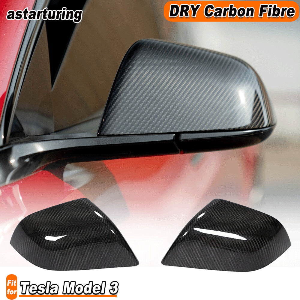 Fit for Tesla Model 3 2017-2023 Add on DRY Carbon Fiber Side Mirror Cover Caps