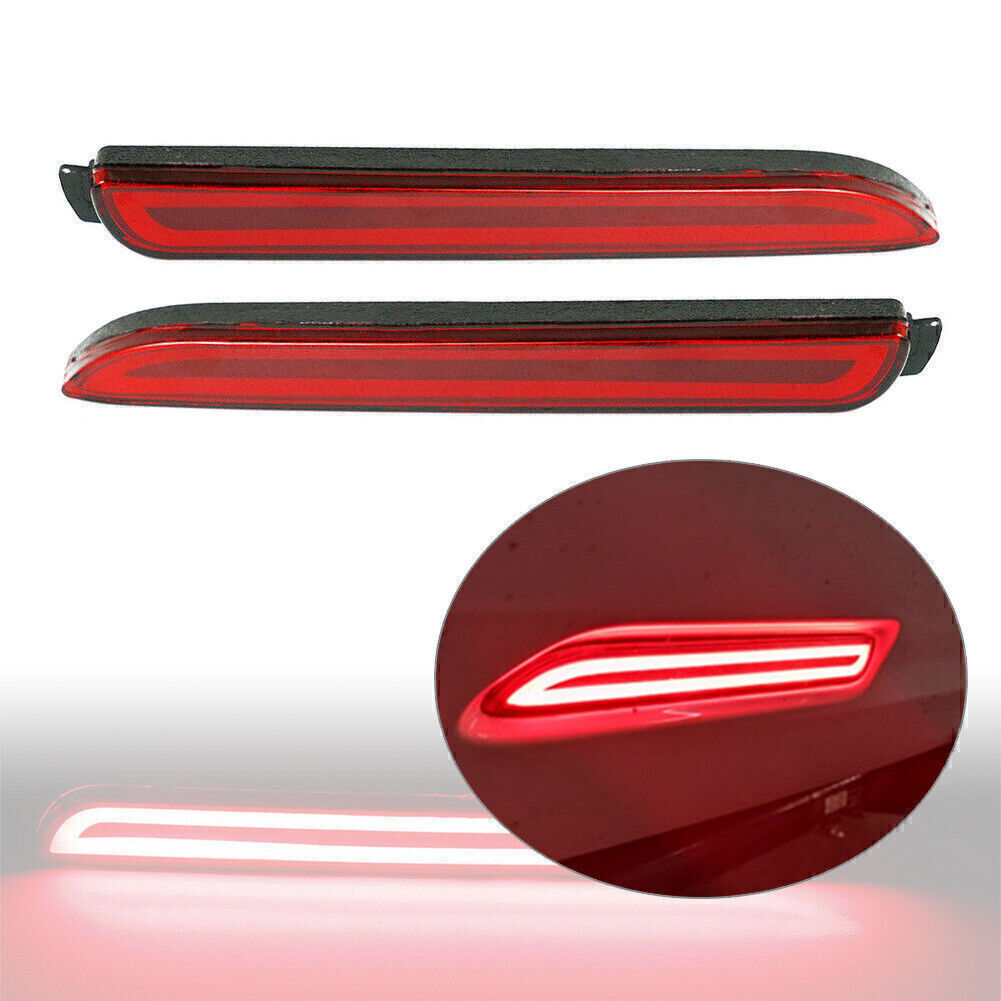 for Toyota RAV4 2PCS LED Rear Bumper Light Reflector Brake Stop Driving Fog Lamp