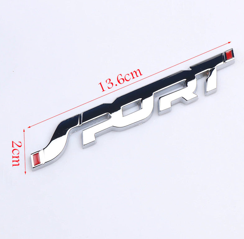 1 piece of logo badge sticker sports side fender rear boot trunk badge chrome silver
