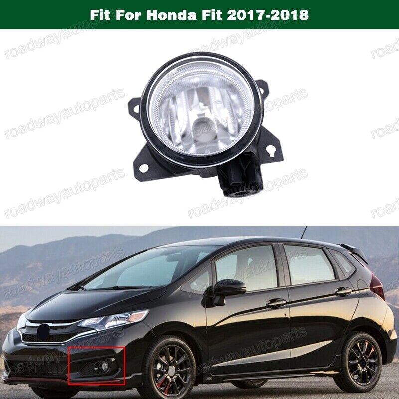 Left Side Clear Lens Front Bumper Driving Fog Light Lamp Fit for Honda 2017-2018