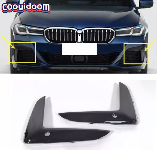 Black steel front fog light trim for BMW 5 Series M5 2021 - 2023