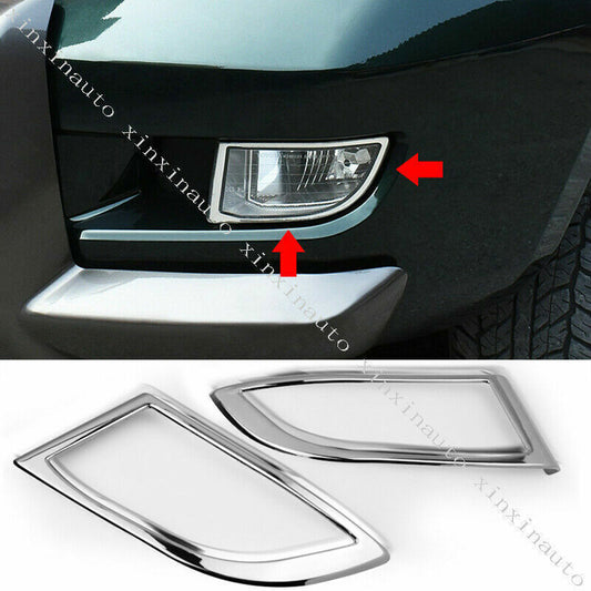 Chrome Front Fog Light Lamp Molding Trim Cover For 2003-2009 for Toyota Prado FJ120