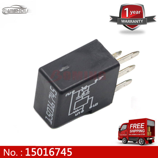 Headlight relay 15016745 is suitable for Buick , for Cadillac , for Chevrolet , for GMC , for Pontiac , and for Oldsmobile .