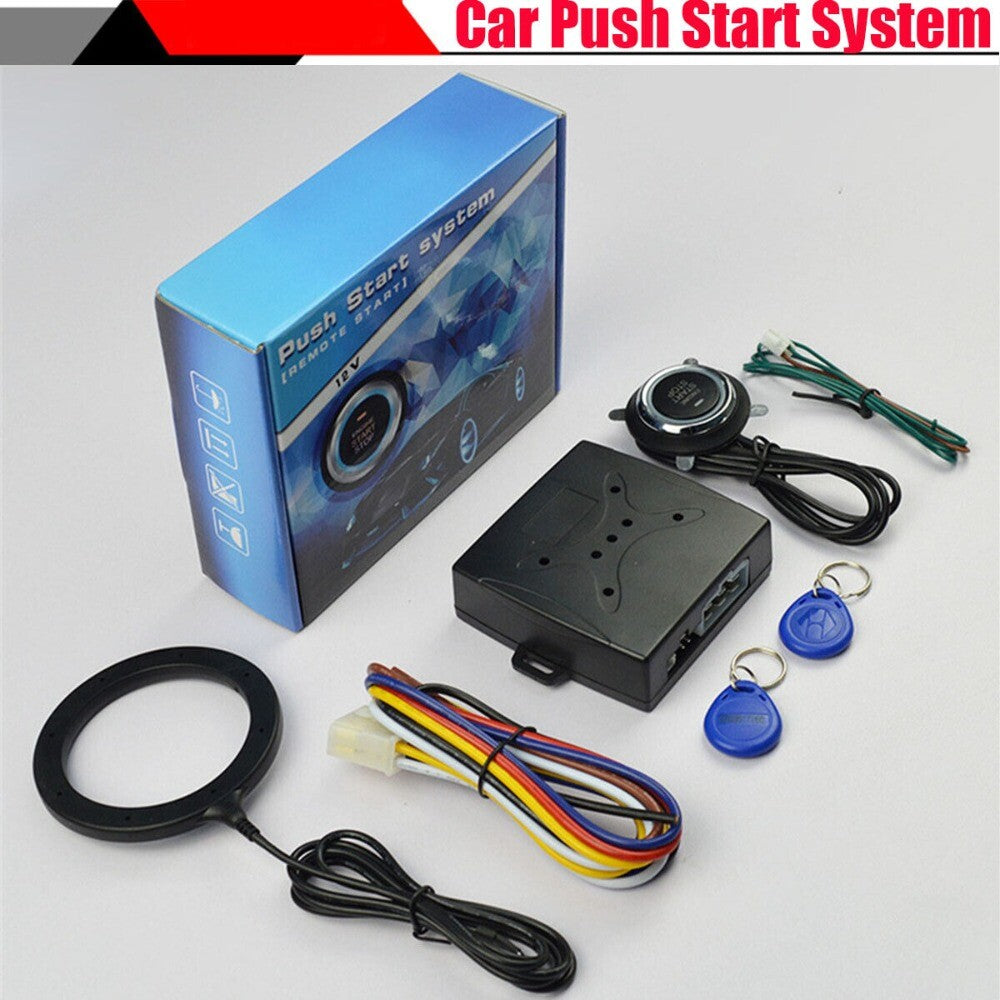 1 Set 12V Auto Car Engine Start Keyless Entry Push Button Ignition Starter Kit. n