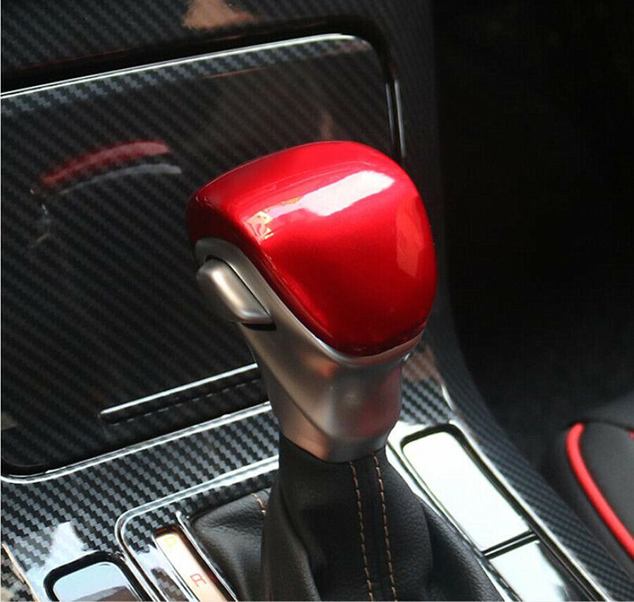 Red ABS Car Interior Gear Shift Knob Cover Trim 1PCS Fit for KIA SOUL 2020 2021