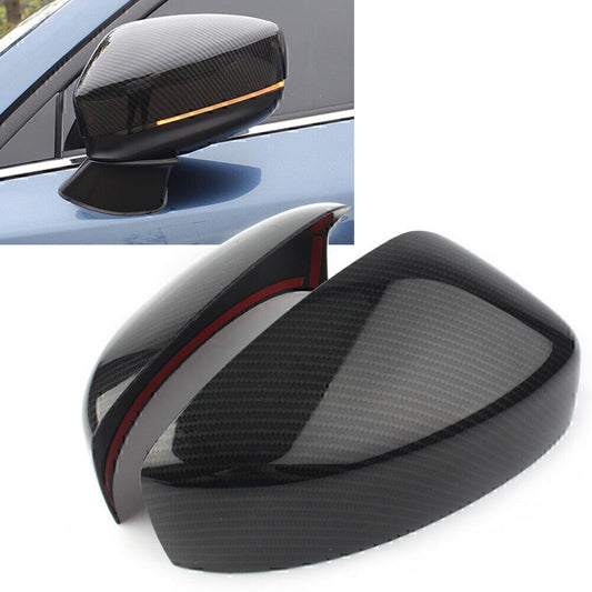 Side Rearview Wing Mirror Moulding Cover Trim Case for Mazda CX-5 Carbon Fiber